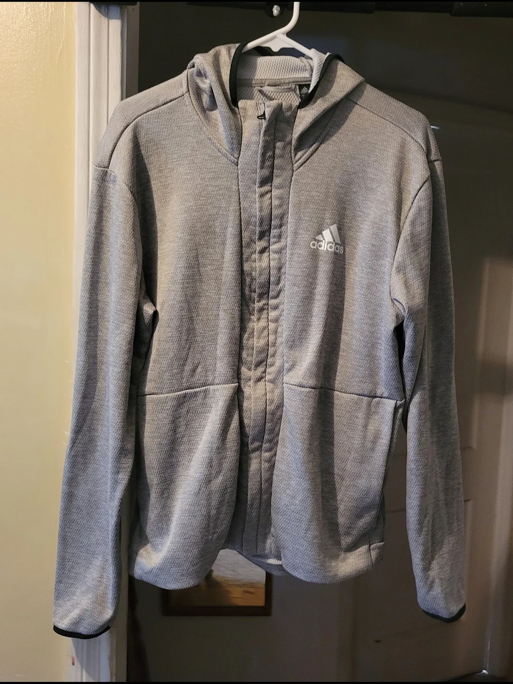 Adidas Men’s Gray Hooded Jacket